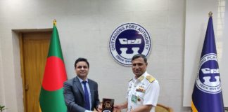 বাংলাদেশের নিযুক্ত ভারতের সহকারি হাই কমিশনার ডা. রাজীব রঞ্জন ১০ ফেব্রুয়ারি চট্টগ্রাম বন্দর কর্তৃপক্ষের চেয়ারম্যান রিয়ার অ্যাডমিরাল এম শাহজাহান এর সাথে সৌজন্য সাক্ষাৎ করেন।