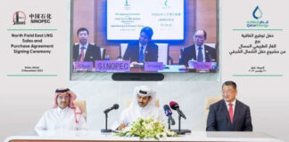এলএনজি সরবরাহে দীর্ঘমেয়াদি চুক্তি কাতারএনার্জি-সিনোপেকের